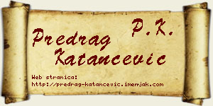 Predrag Katančević vizit kartica